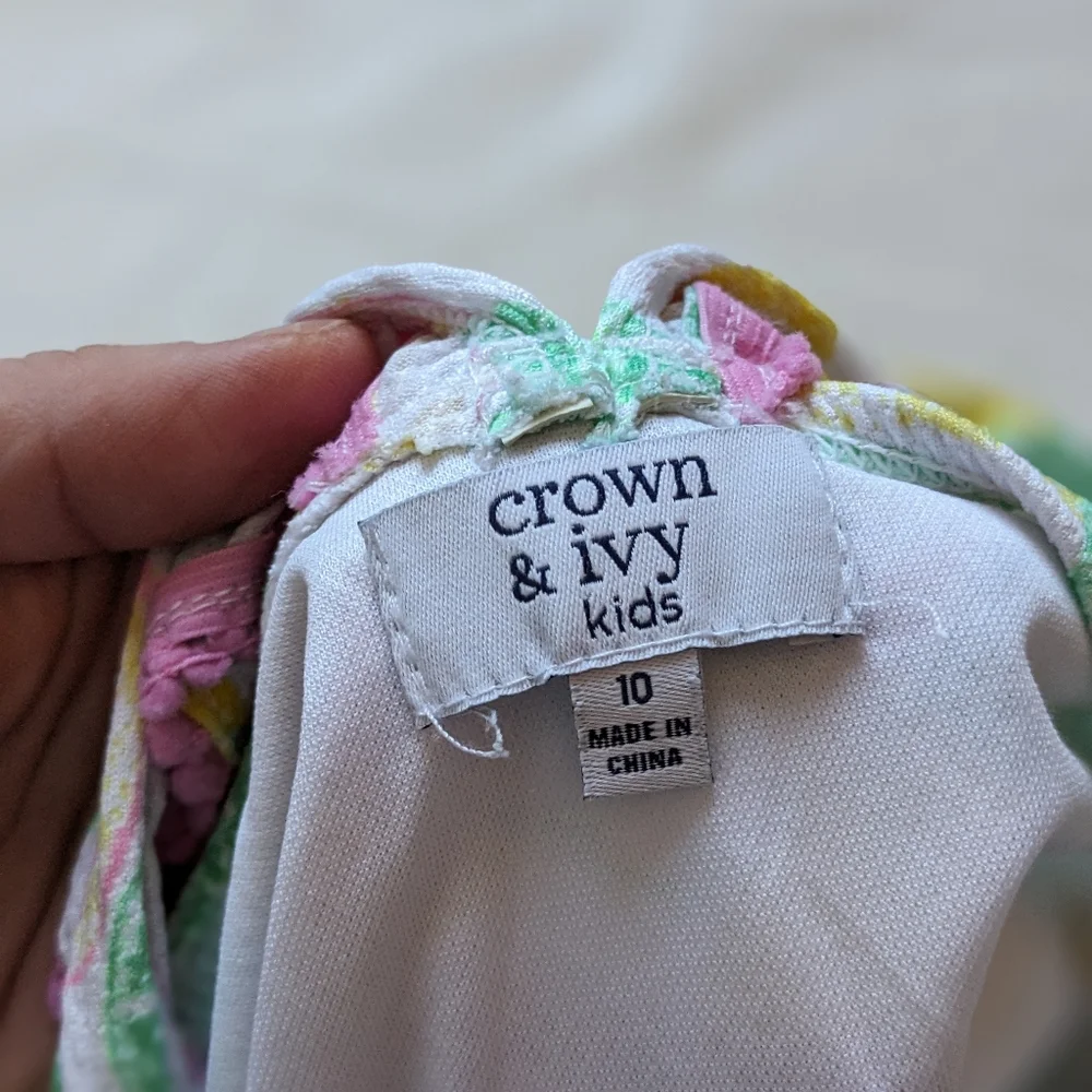 Crown & Ivy Citrus Swimsuit One-piece Like New! Girls' 10